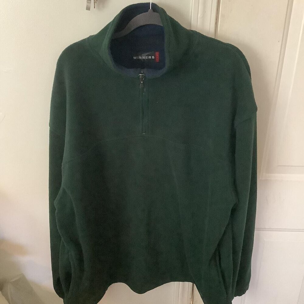 Winners color green half zip jacket Size large fleece